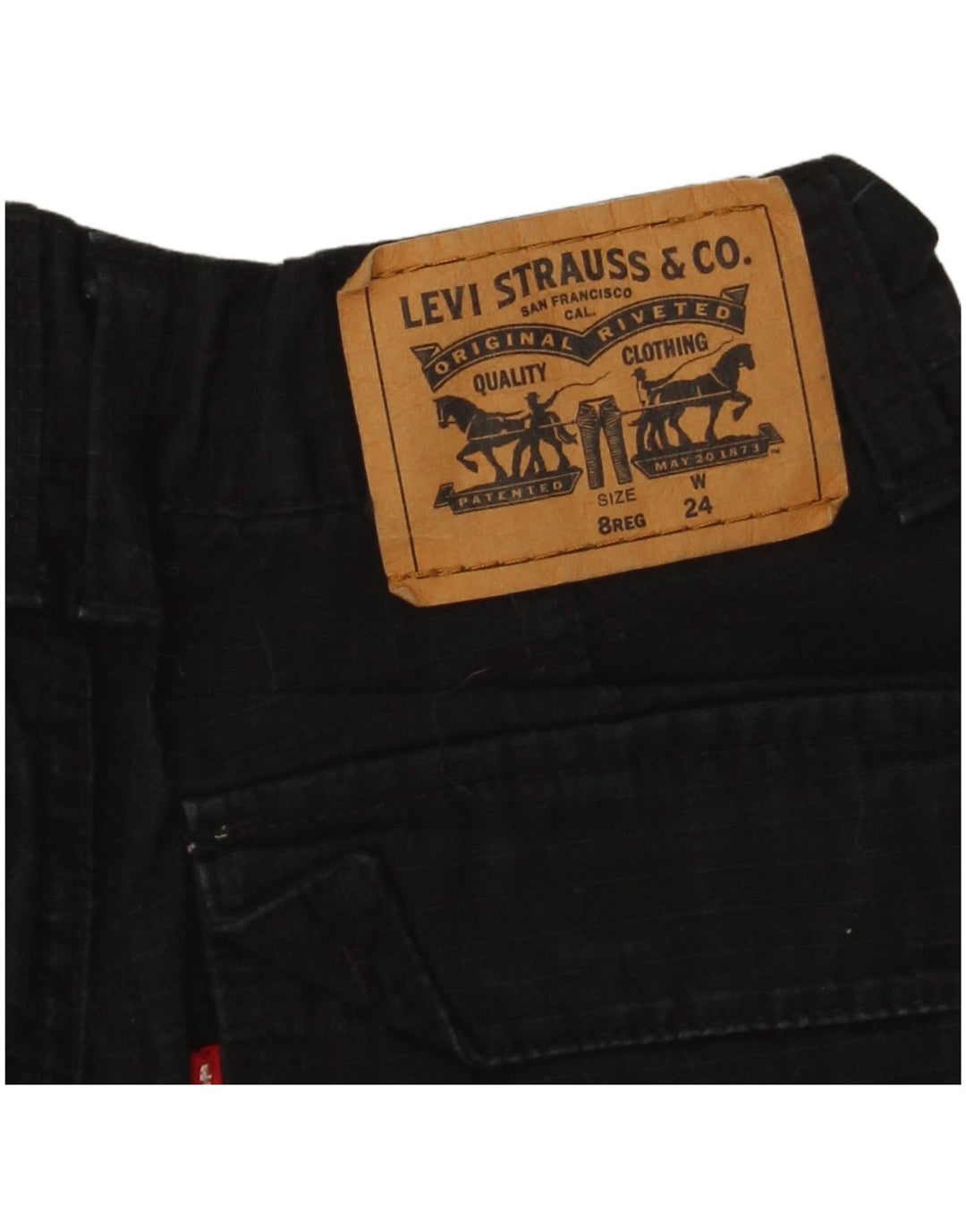 Шорты-карго Levi's для мальчиков 7–8 лет W24 L8, черный хлопок