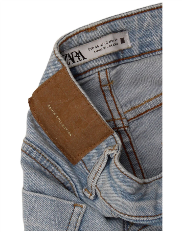 Женские расклешенные джинсы Zara EU 34 2XS W24 L27 синие