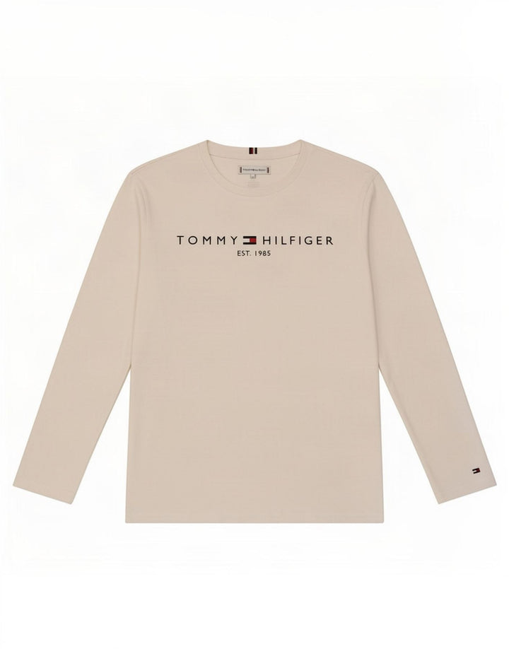 Tommy Hilfiger Топ с рисунком для мальчиков с длинными рукавами, 13–14 лет, белый