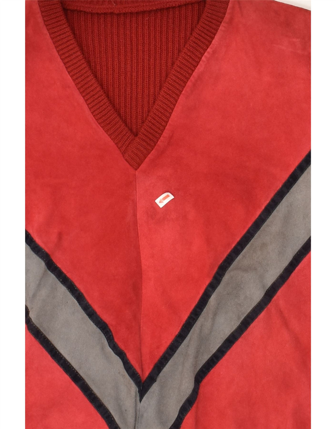 VINTAGE Womens V-Neck Jumper Sweater UK 14 Large Red | Vintage Vintage | Thrift | Second-Hand Vintage | Used Clothing | Messina Hembry 