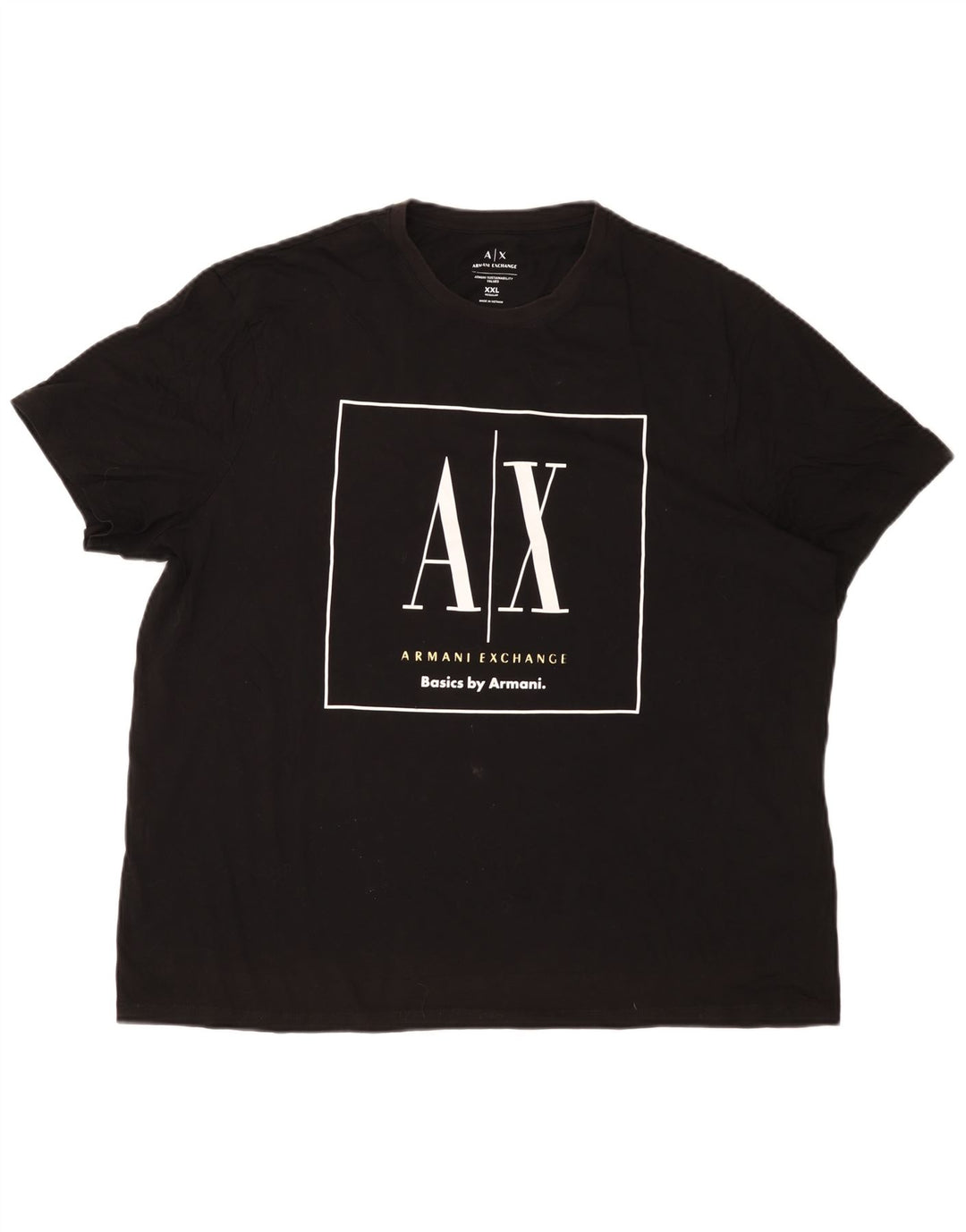 Мужская футболка с рисунком Armani Exchange Regular 2XL, черная
