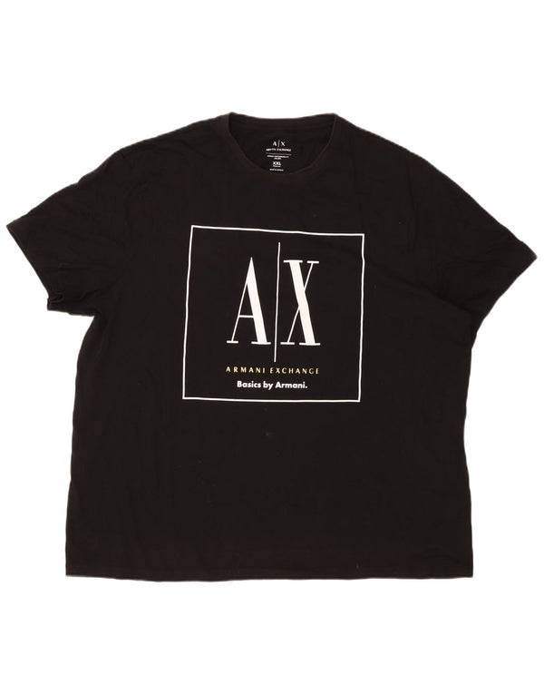 Мужская футболка с рисунком Armani Exchange Regular 2XL, черная