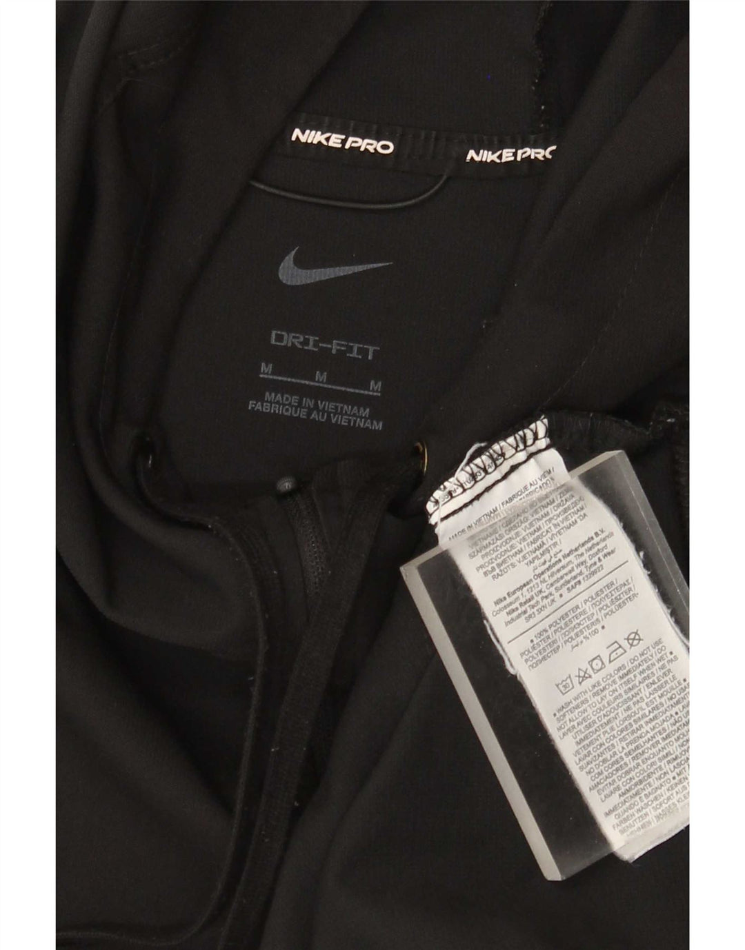 Мужская спортивная куртка с капюшоном и графическим рисунком Nike Dri Fit, средний черный цвет