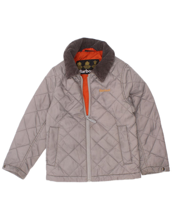 Стеганая куртка Barbour для мальчиков 3-4 года серая