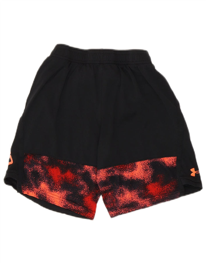 Спортивные шорты Under Armour с графическим рисунком для мальчиков 9–10 лет, средние черные цветные блоки
