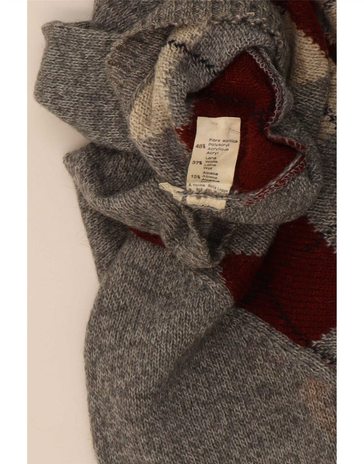 Мужской джемпер Rodes с круглым вырезом IT 48 Medium Grey Argyle/Diamond