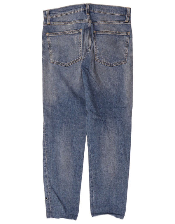 Женские узкие джинсы Zara EU 34 2XS W24 L26 Синие пятнистые