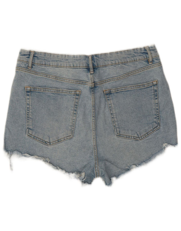 Женские джинсовые шорты Zara с высокой талией EU 44 XL W34 Синие, хлопок