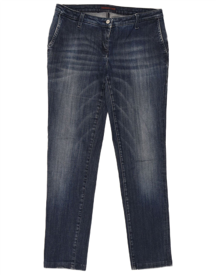 Женские узкие джинсы Trussardi W28 L28 синие, хлопок