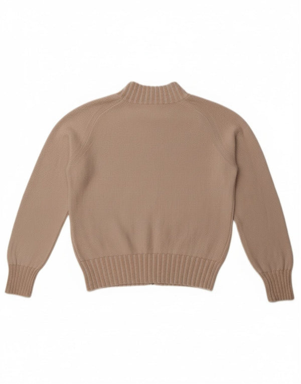 Женский кардиган Trussardi Jeans UK 16, большой размер, бежевый хлопок