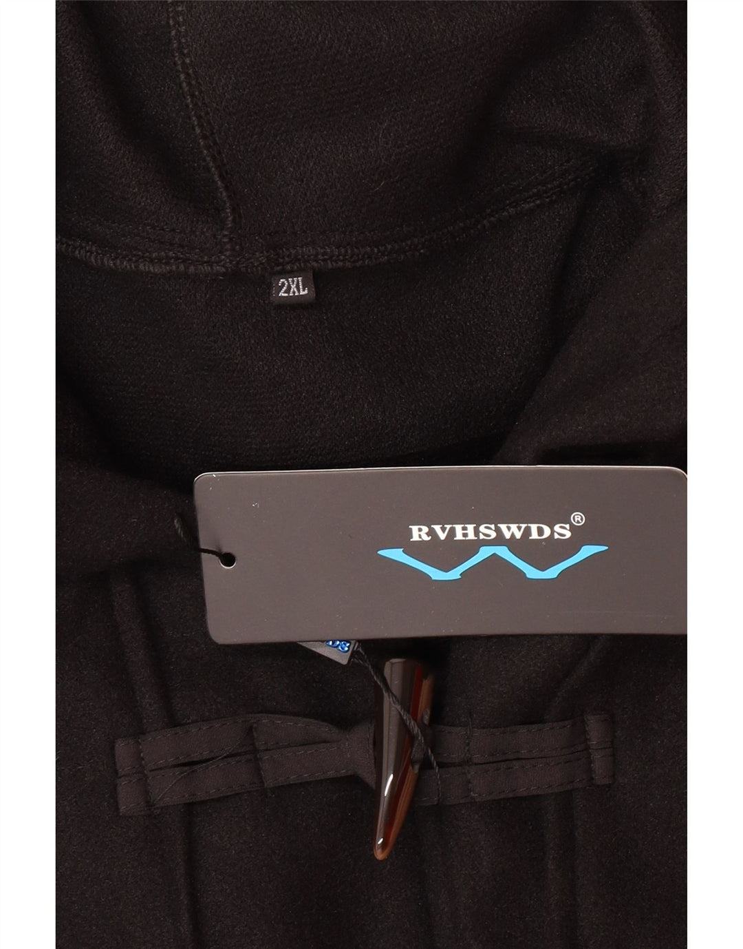 Женский дафлкот с капюшоном UK 20 2XL, черный