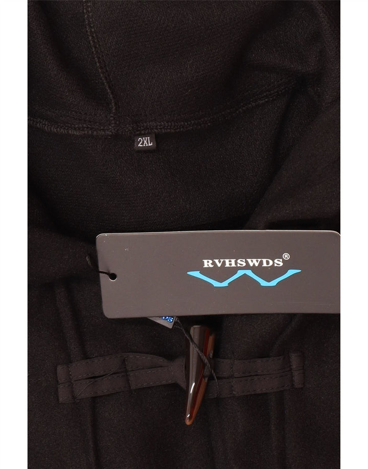 Женский дафлкот с капюшоном UK 20 2XL, черный