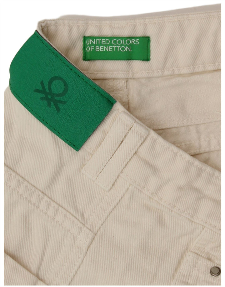 Женские зауженные джинсы Benetton W30 L29 Off White