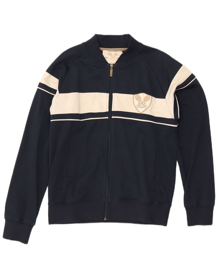 Мужской спортивный костюм FILA, верхняя куртка, средний темно-синий, полиэстер с цветными блоками