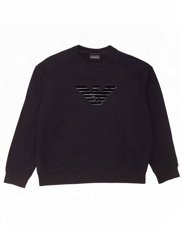 Женский свитер с рисунком Emporio Armani UK 20 2XL, черный модал