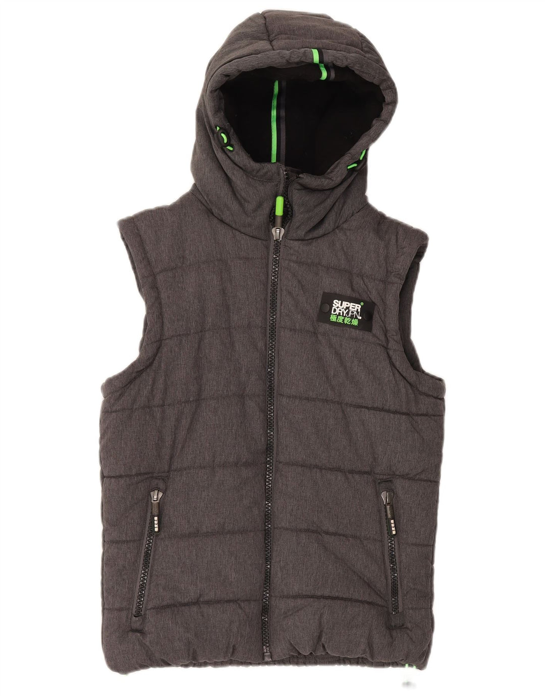 Мужской жилет с подкладкой Superdry UK 38, полиэстер среднего серого цвета