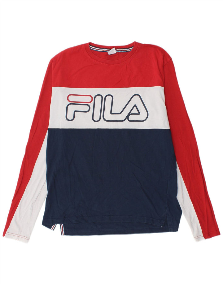 Мужская теннисная футболка с рисунком Fila IT 46, маленькая, разноцветная