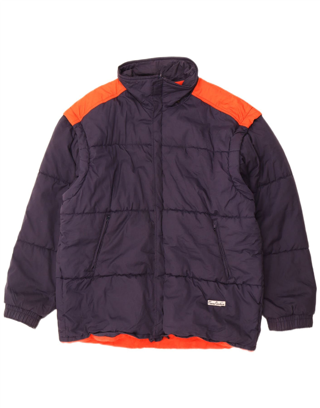 Мужская стеганая куртка Pierre Cardin UK 42 XL темно-синяя с цветными блоками