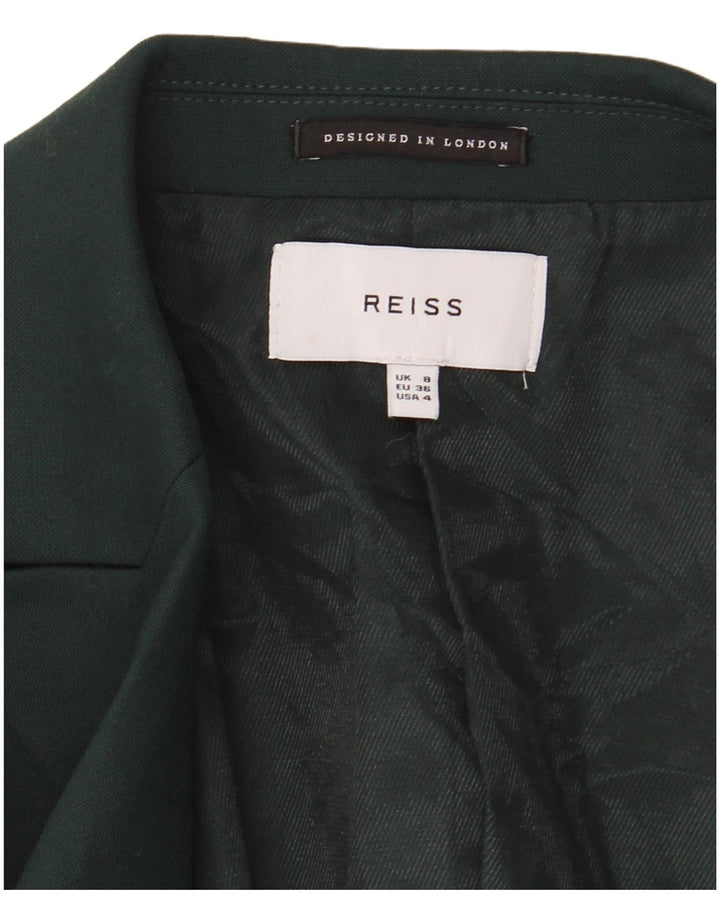 Женский пиджак Reiss на 1 пуговице, Великобритания, 8, маленький зеленый