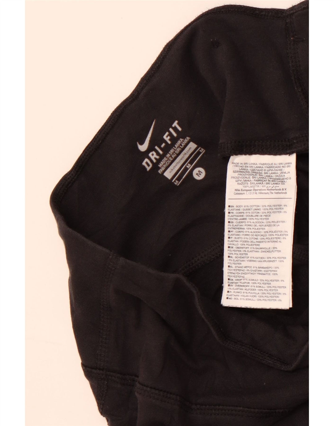 Женские спортивные брюки Nike Dri Fit UK 14, средние черные хлопковые брюки