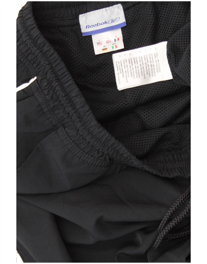 REEBOK Мужские спортивные брюки Джоггеры Маленькие черные полиэстер с цветными блоками