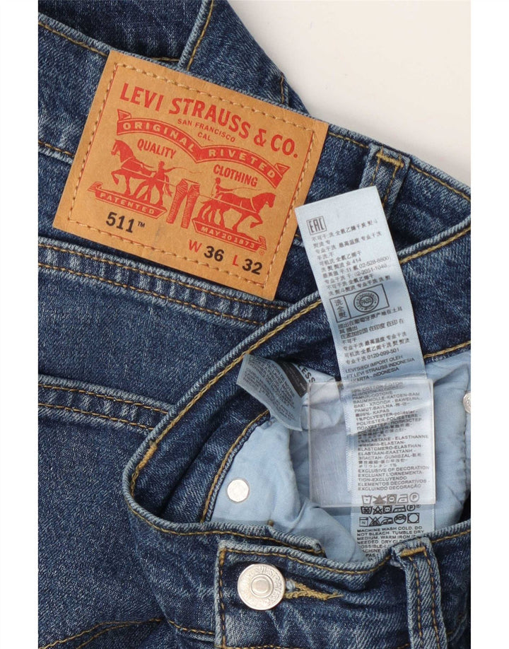 Мужские джинсы Levi's Slim 511 W36 L32 синие, хлопок