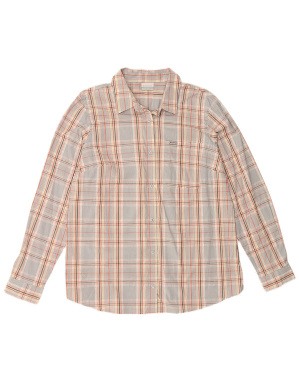 Женская рубашка COLUMBIA UK 18 XL, хлопок в разноцветную клетку