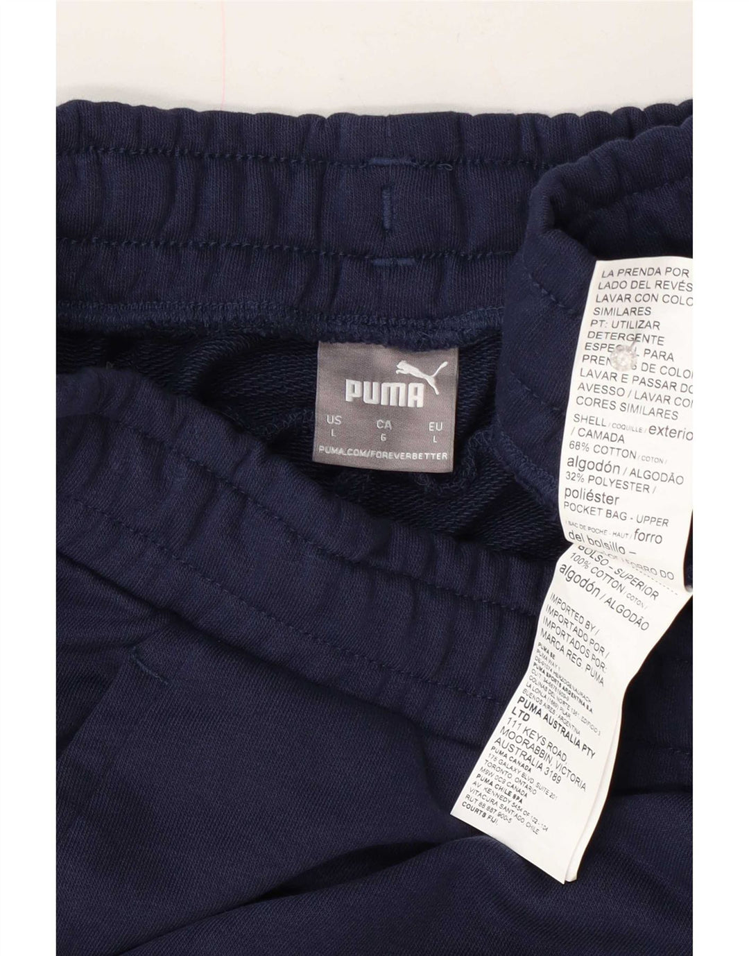 Мужские спортивные шорты Puma, большие темно-синие, хлопок