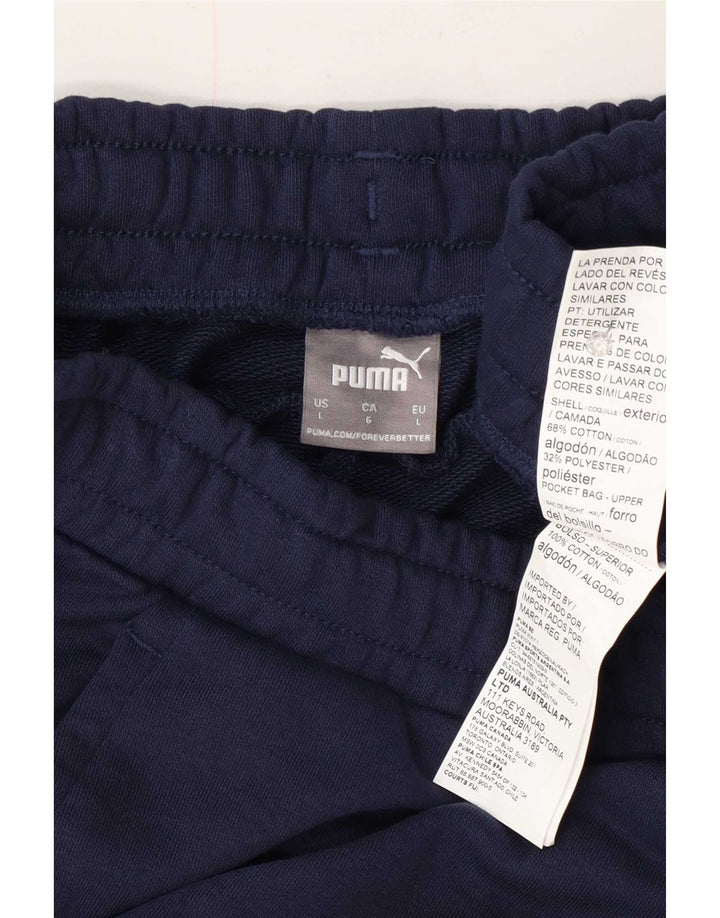 Мужские спортивные шорты Puma, большие темно-синие, хлопок