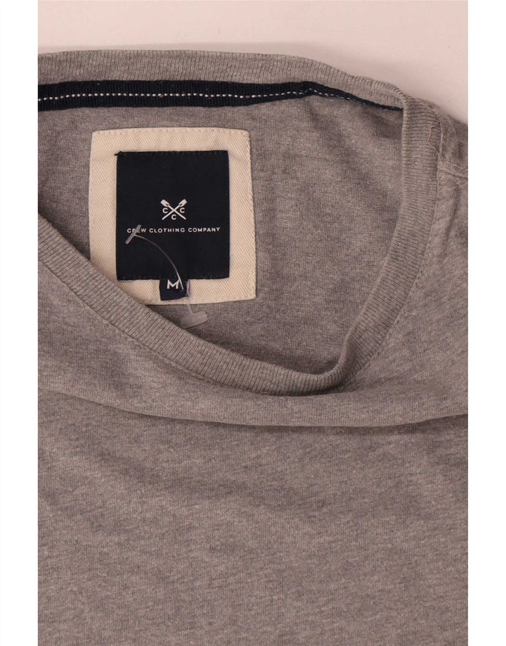 Crew Clothing Мужская футболка из хлопка среднего серого цвета