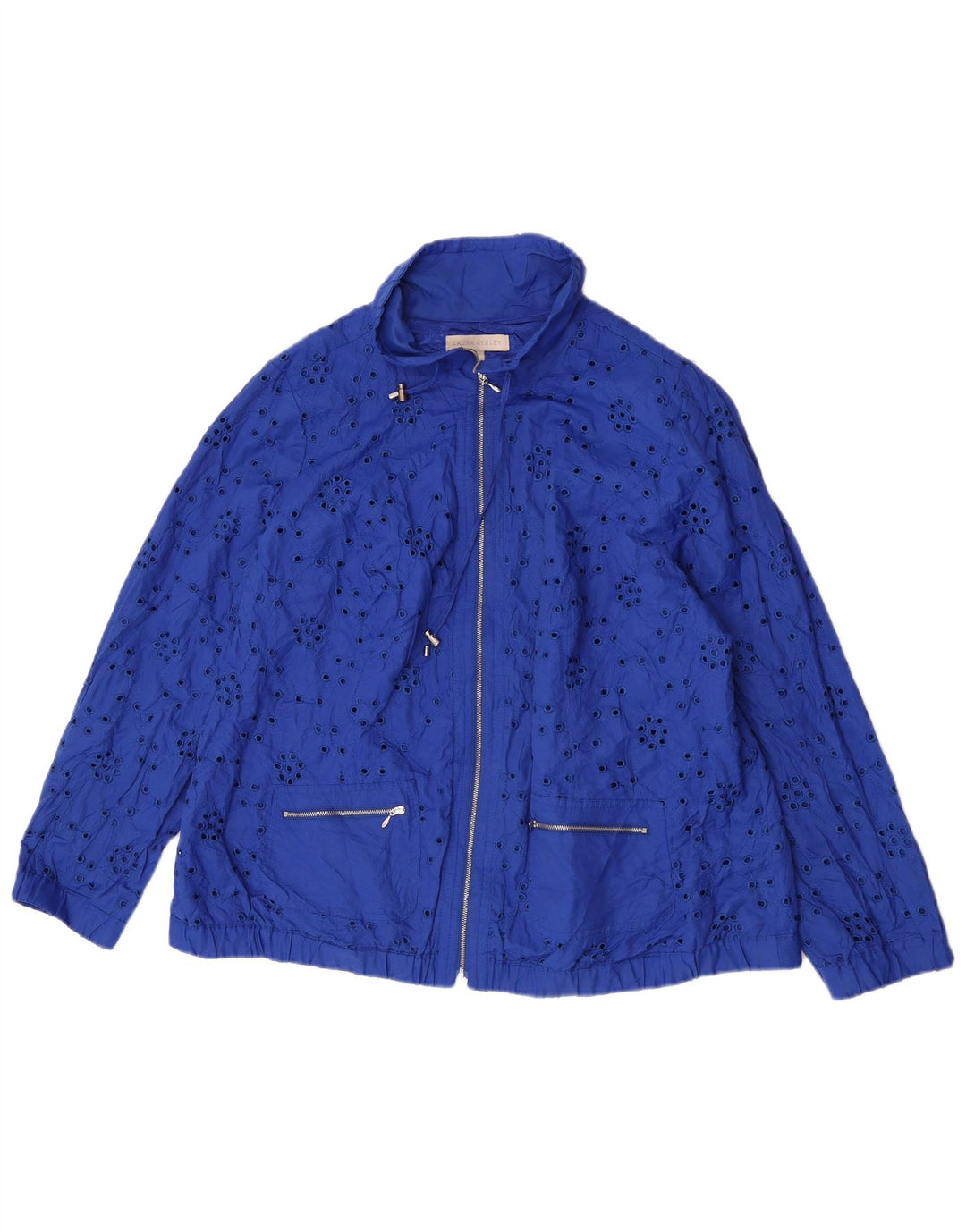 Женский бомбер Laura Ashley UK 20 2XL, синий хлопок