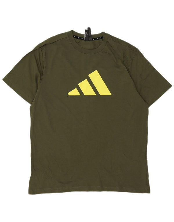 Adidas Мужская футболка с рисунком Top XL Хаки Хлопок
