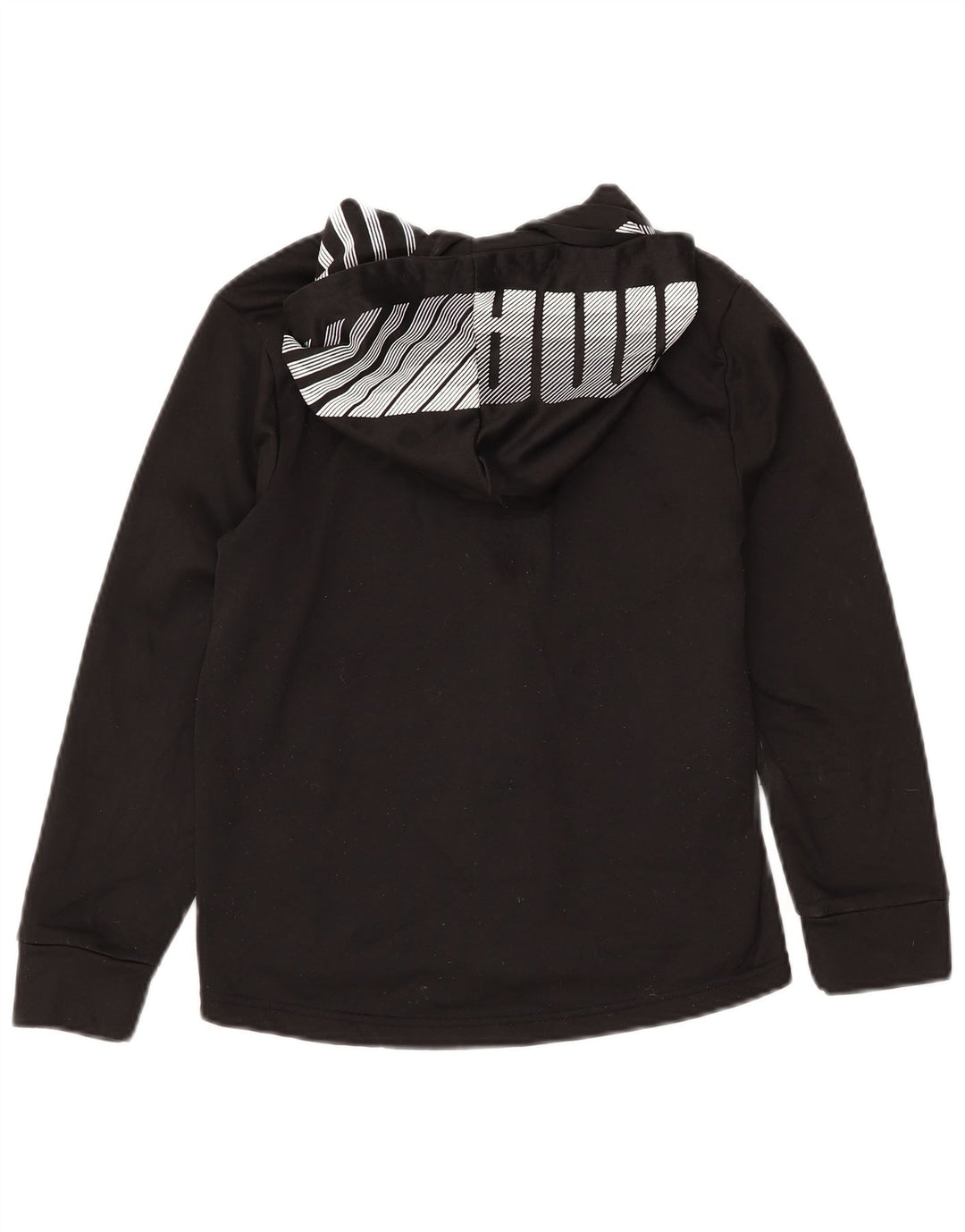 PUMA Свитер с капюшоном и молнией с графическим рисунком для мальчиков, 10–11 лет, средний черный, полиэстер