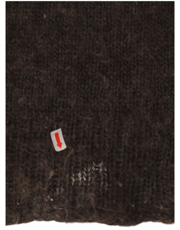 ВИНТАЖНАЯ мужская майка-майка среднего коричневого цвета с жаккардовым узором