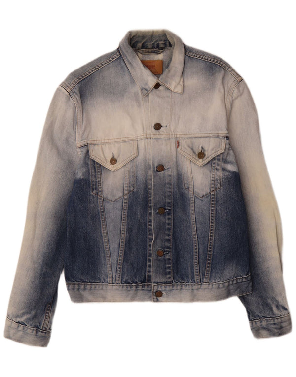 Женская джинсовая куртка Levi's кислотной стирки, Великобритания, 18 XL, синяя, хлопок
