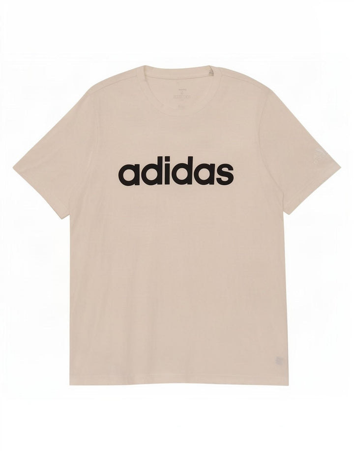 Мужская футболка с рисунком Adidas, большой белый хлопок