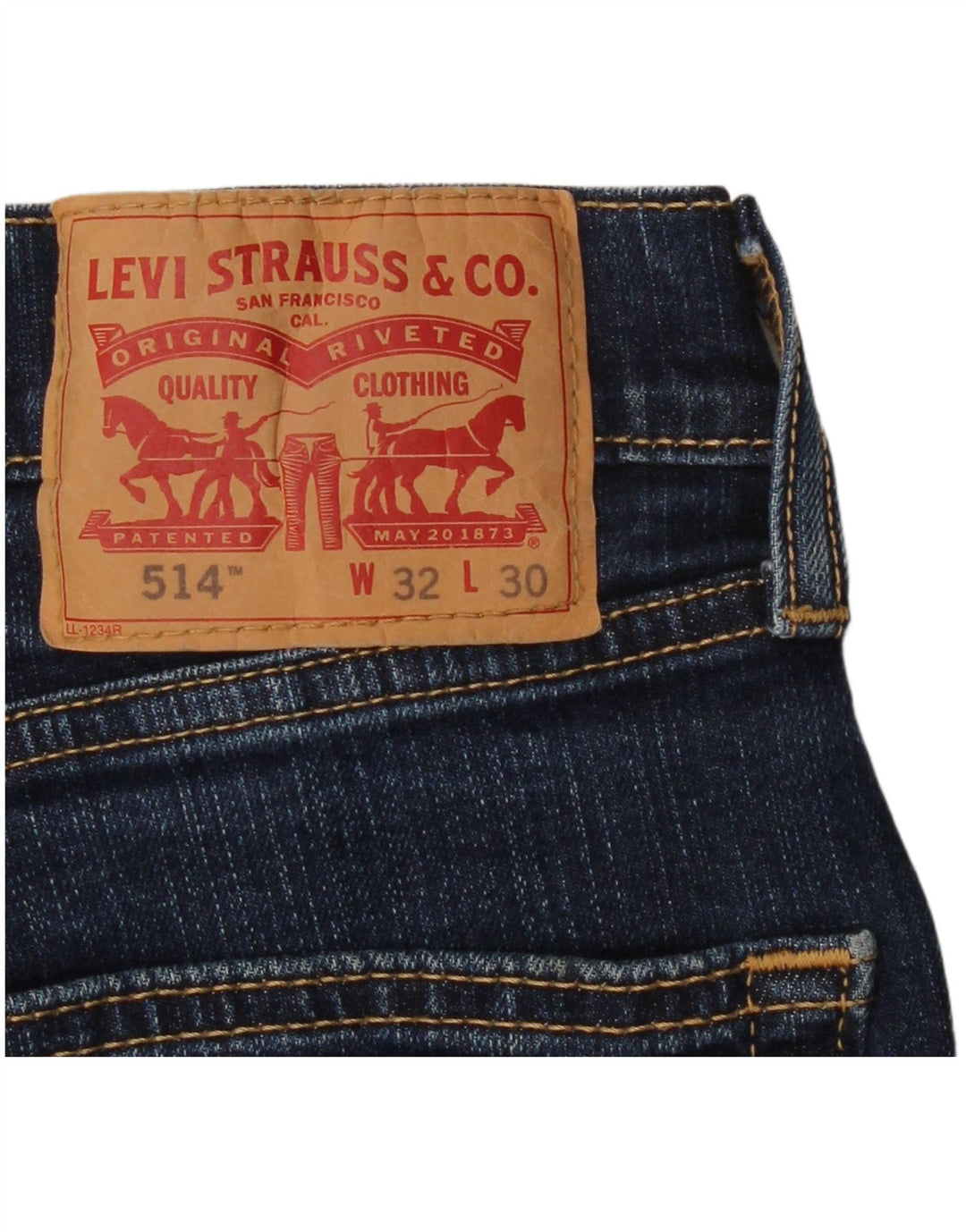 LEVI'S Mens 514 Cropped Jeans W32 L25 Blue Cotton