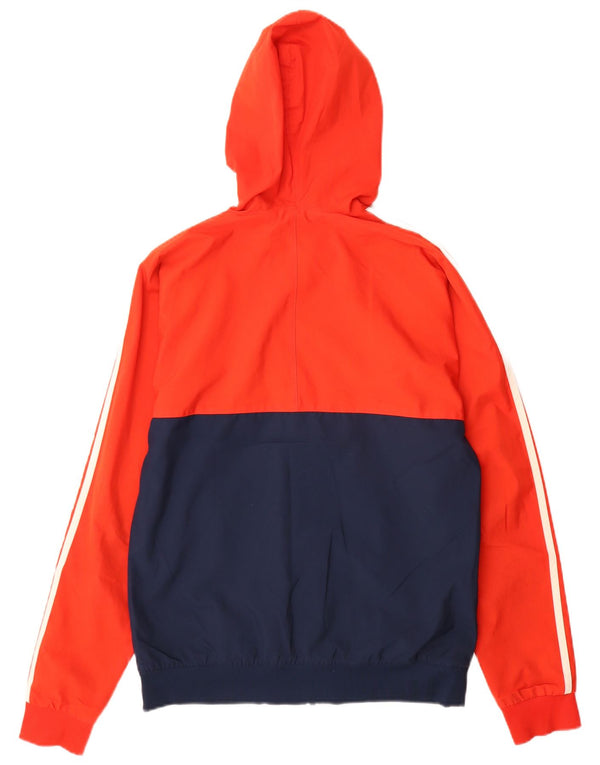 Мужская дождевик ADIDAS с капюшоном UK 36, маленький красный полиэстер с цветными блоками