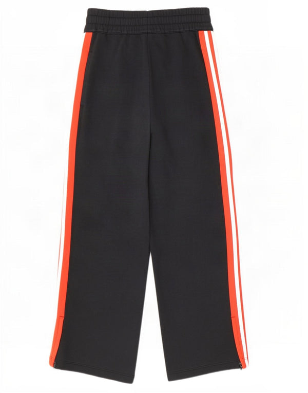 Женские спортивные брюки Adidas UK 10, маленькие черные, хлопковые с цветными блоками