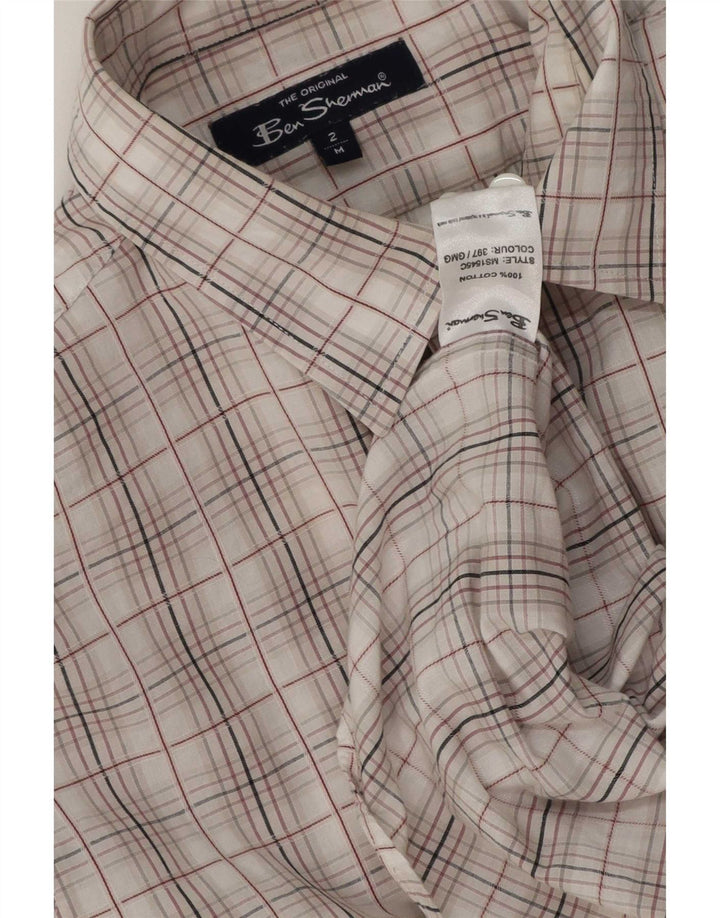 Мужская рубашка Ben Sherman из хлопка среднего размера в белую клетку