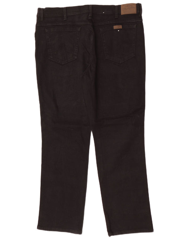 Мужские прямые джинсы Wrangler стандартного кроя W40 L32, черный хлопок
