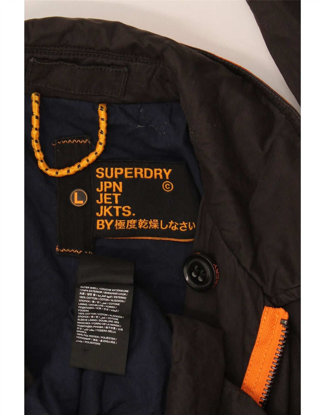 Женское полупальто Superdry UK 16, большой черный хлопок