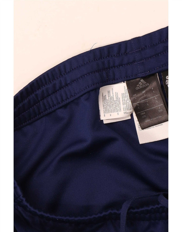 Мужские спортивные брюки Adidas Climalite, большие темно-синие брюки из полиэстера