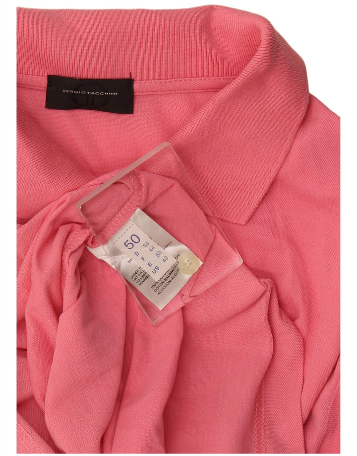 Мужская рубашка-поло Sergio Tacchini IT 50, средний розовый хлопок