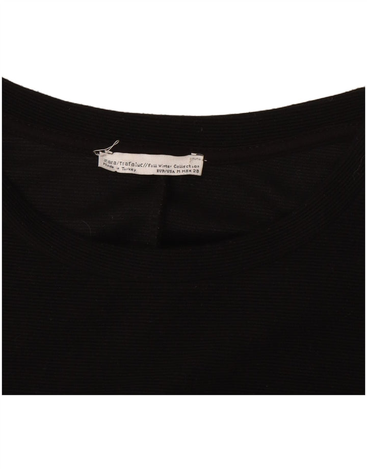 Женское платье трапециевидного силуэта ZARA UK 12, средний черный