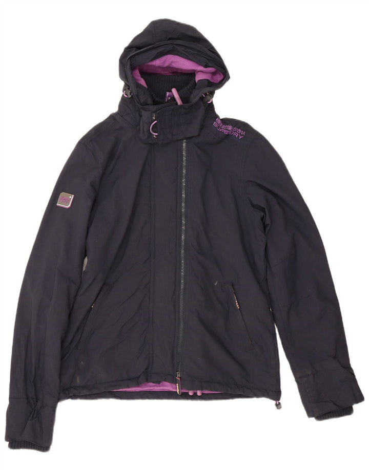 Женская ветровка с рисунком Superdry UK 14, средний темно-синий