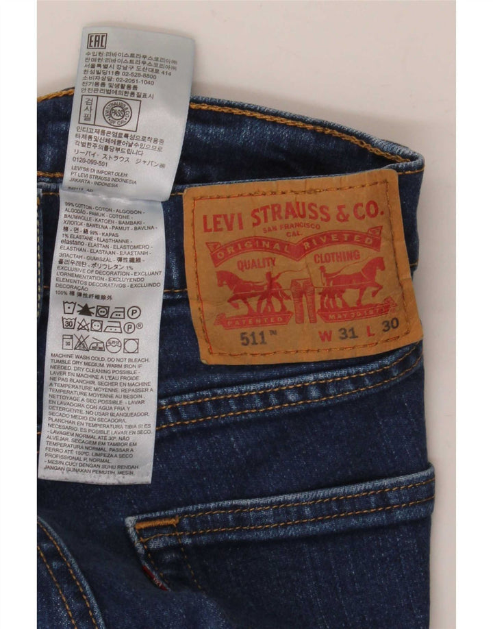 Мужские джинсы Levi's 511 Slim W31 L30 синие, хлопок
