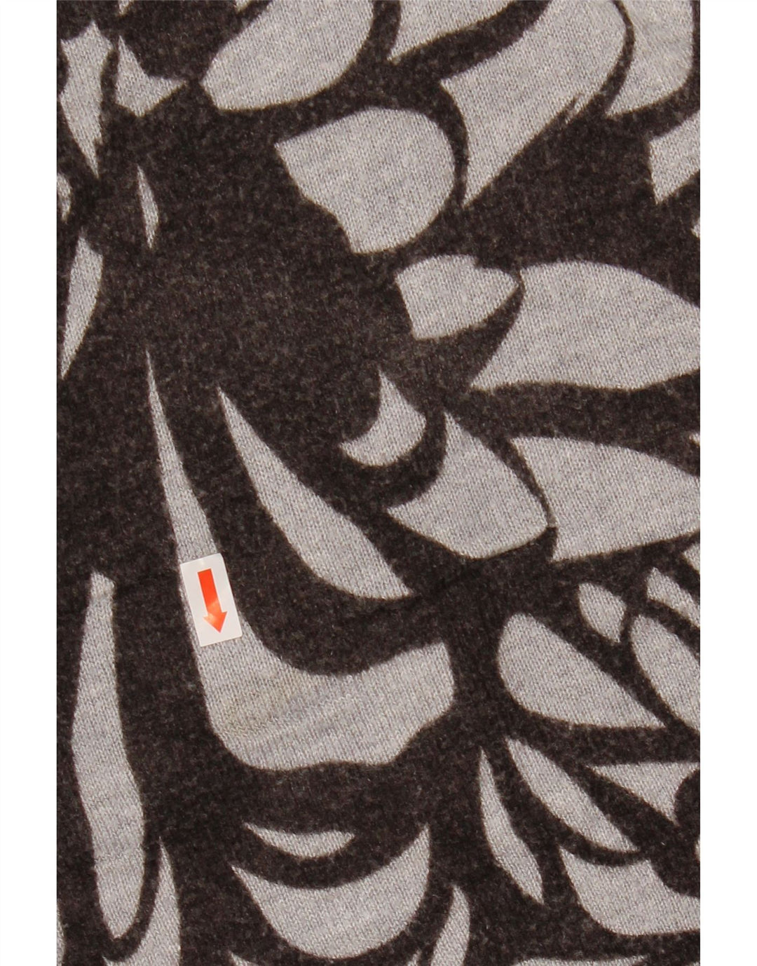 MOSSIMO Женский укороченный джемпер с вырезом лодочкой, Великобритания 16/18, большой серый с цветочным принтом