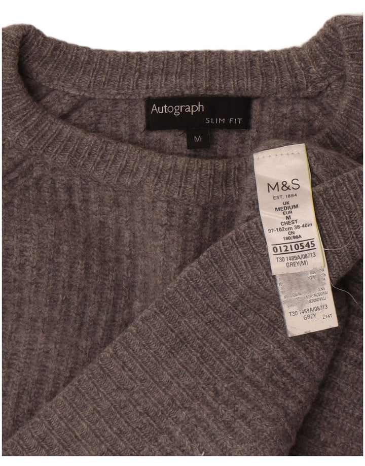 Женский укороченный джемпер с вырезом лодочкой Marks & Spencer UK 14, средний серый