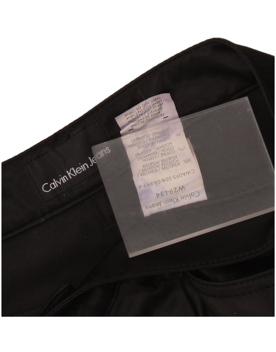 CALVIN KLEIN Женские узкие повседневные брюки W29 L34, черные полиэстер